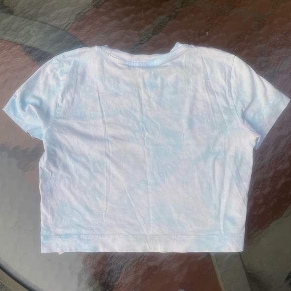 aritzia wilfred free blue and white tie dye tee - Picture 3 of 5